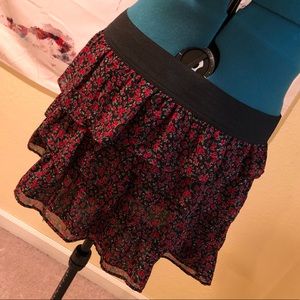 Stretch band rose skirt